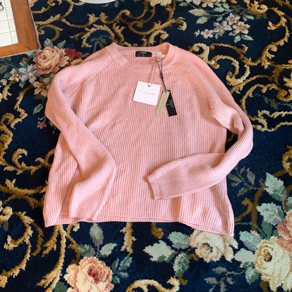 Tahari Blush melange viscose blend sweater. NWT. Retail 79
